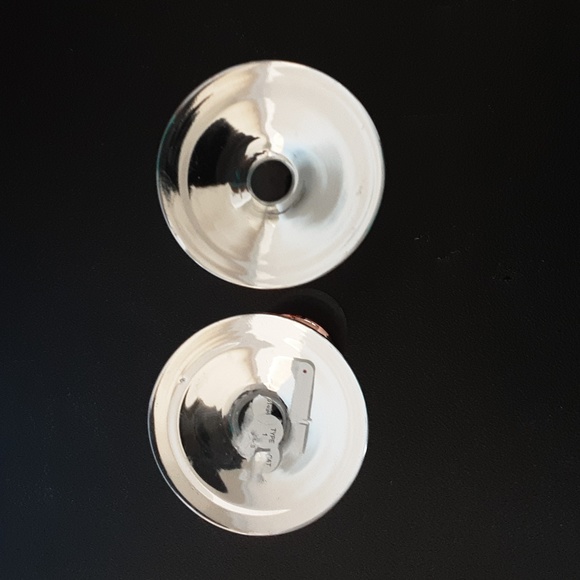 2 glass copper bottom champagne stemware glasses - Picture 5 of 6